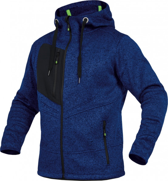 Leibwächter® Stickjacke kornblau-schwarz