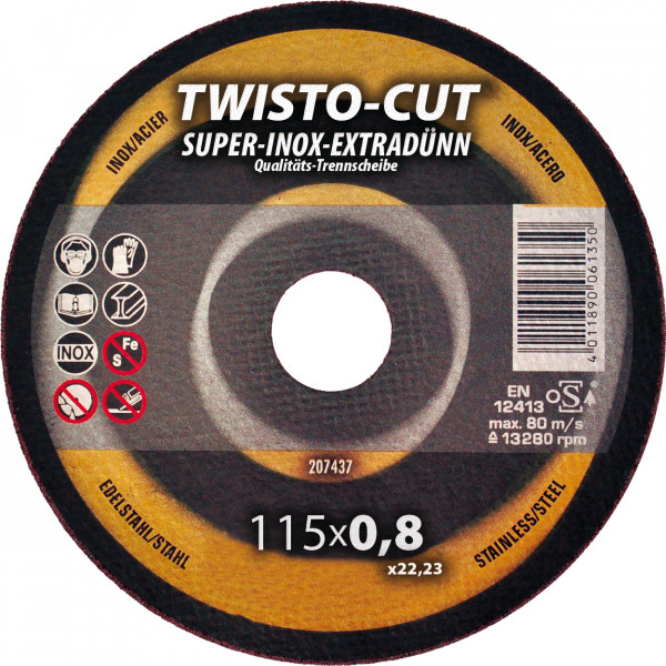 TWISTO-CUT SUPER-INOX 115x0,8x22