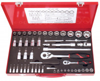 6Kt.Steckschlüssel-Satz 52-tlg. 1/4"1/2" 6Kt.Steckschlüssel-Satz 52-tlg. 1/4"1/2"