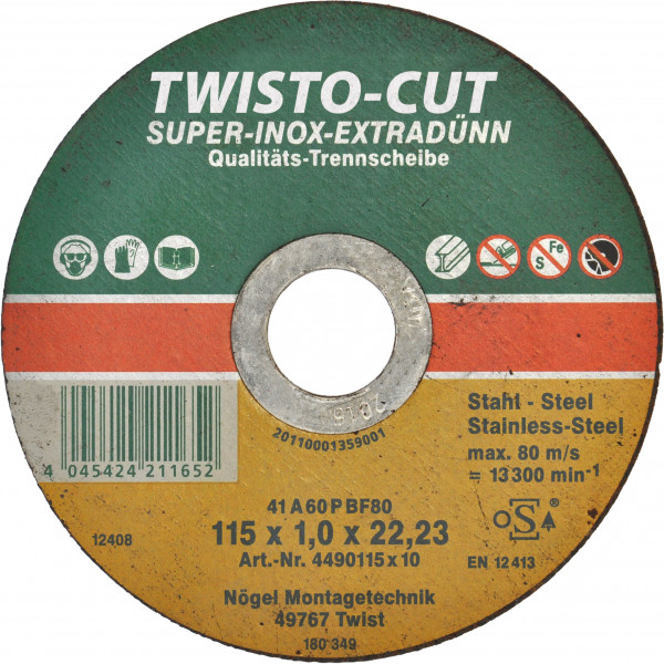 TWISTO-CUT SUPER-INOX 115x1,0x22