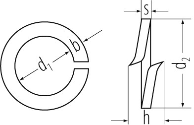 Federringe bl DIN 127 3mm