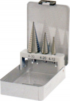 HSS Stufenbohrer-Satz 3-tlg. HSS Stufenbohrer-Satz 3-tlg.